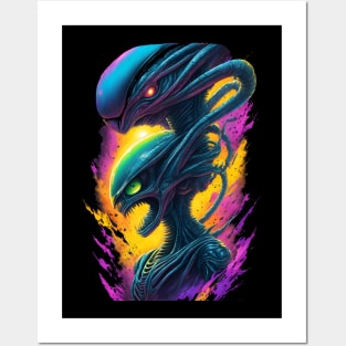 Dark Alien creature Posters and Art